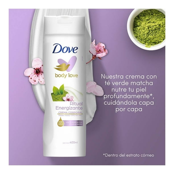 Crema corporal Dove ritual energizante matcha & flor de sakura 400 ml