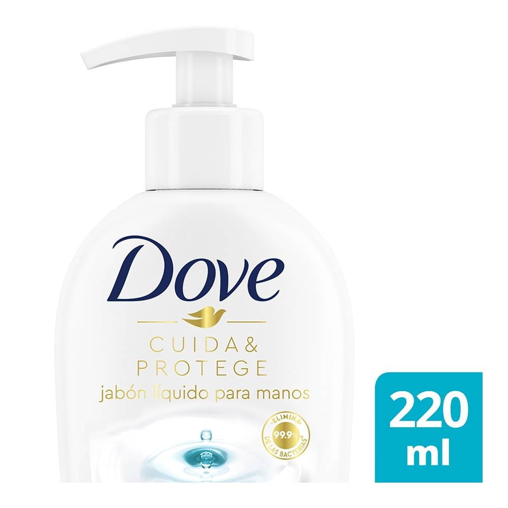 Jabón líquido para manos Dove cuida &amp; protege antibacterial 220 ml