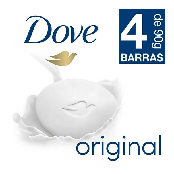 multitud graduado arcilla Jabón de tocador Dove original hidratación profunda 4 pzas de 90 g c/u |  Walmart