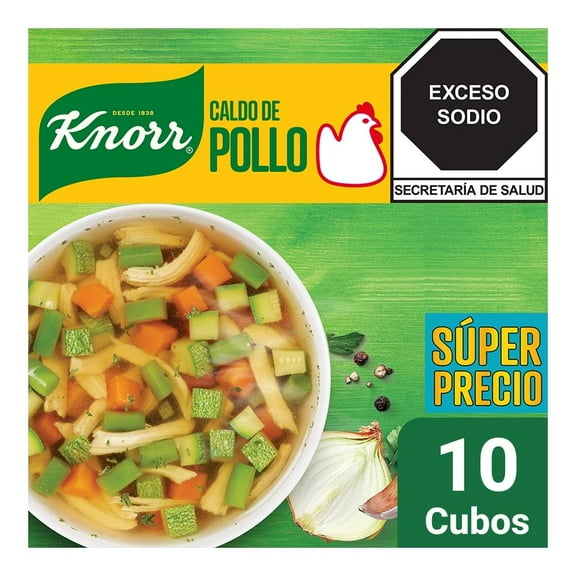 Caldo de pollo Knorr 10 cubos de 10.5 g c/u