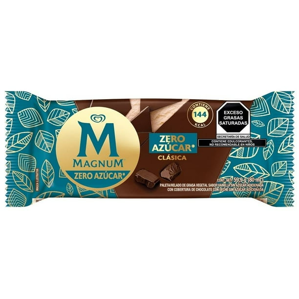 Paleta de helado Magnum clásica zero azúcar sabor vainilla 80 ml