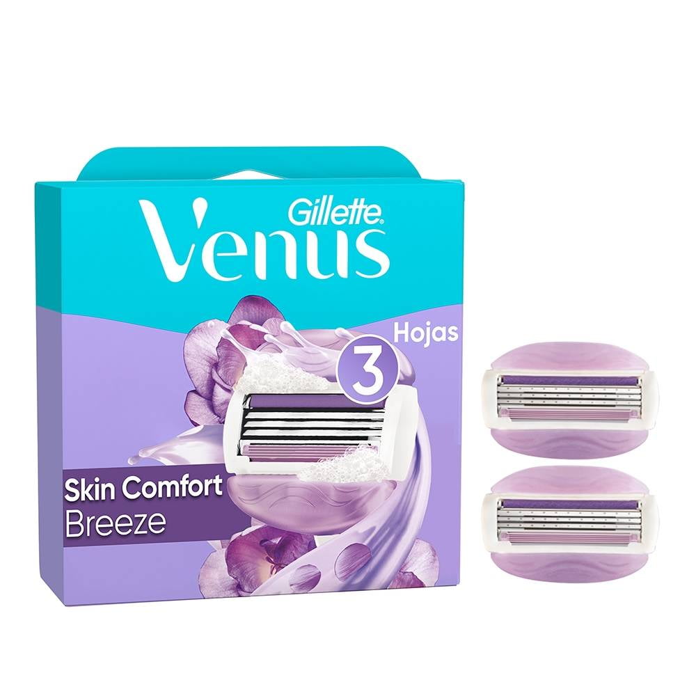 estático Lugar de la noche Posada Repuestos para afeitar Venus Breeze con aceites botánicos 2 pzas | Walmart