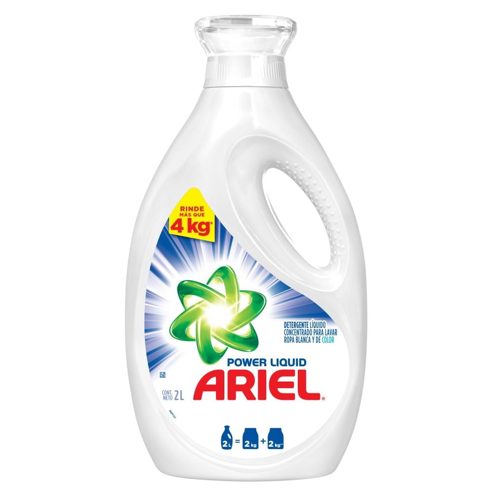 Detergente líquido Ariel power liquid para ropa blanca de color 2 Walmart
