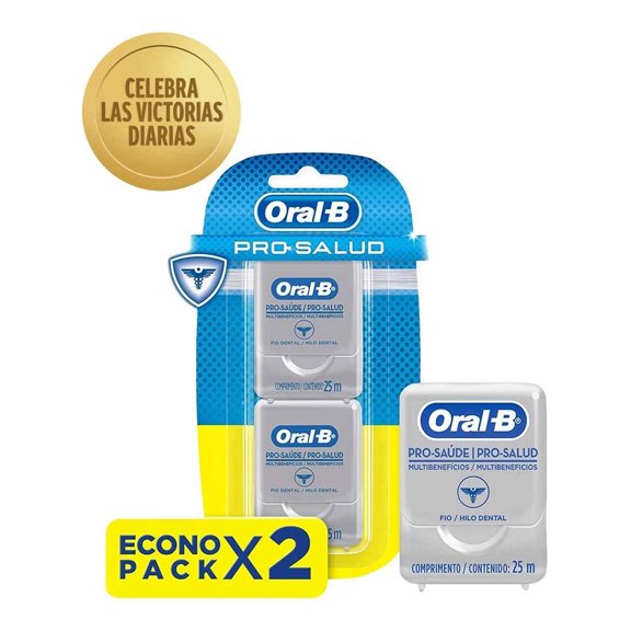 Hilo dental Oral-B Pro-salud multibeneficios 2 pzas de 25 m c/u