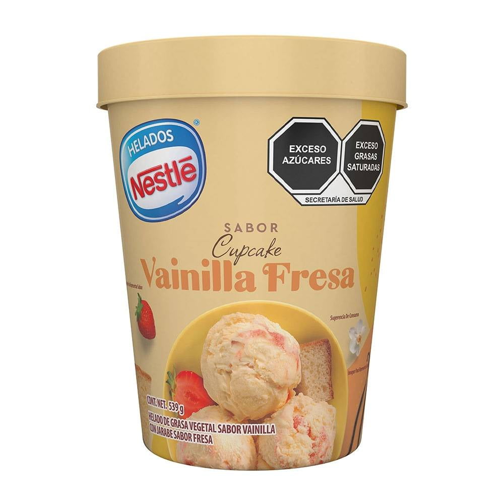 Helado Nestlé cupcake vainilla y fresa 539 g Walmart