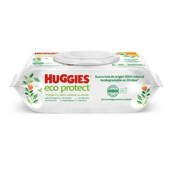 Toallitas húmedas para bebé Huggies Eco Protect 80 Toallitas