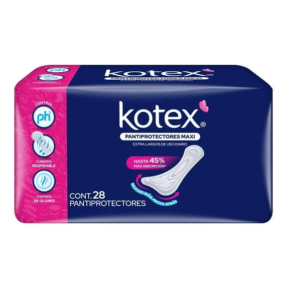 Pantiprotectores Kotex maxi 28 piezas