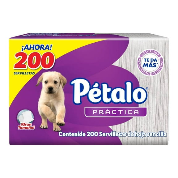 Servilleta Pétalo práctica 200 pzas