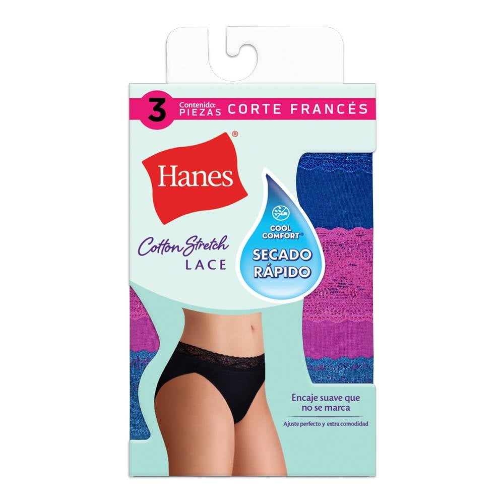 Pantaleta Hanes Panties Talla M/06 Corte Lace Multicolor 3 Piezas | Walmart