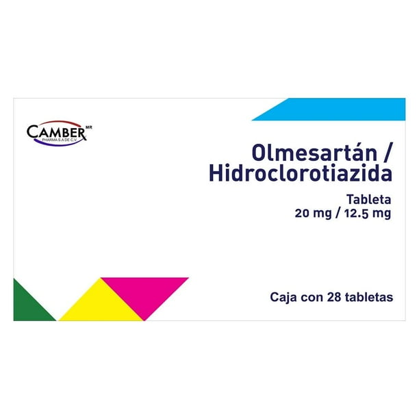 Olmesartán/Hidroclorotiazida 20 mg/12.5 mg 28 tabletas