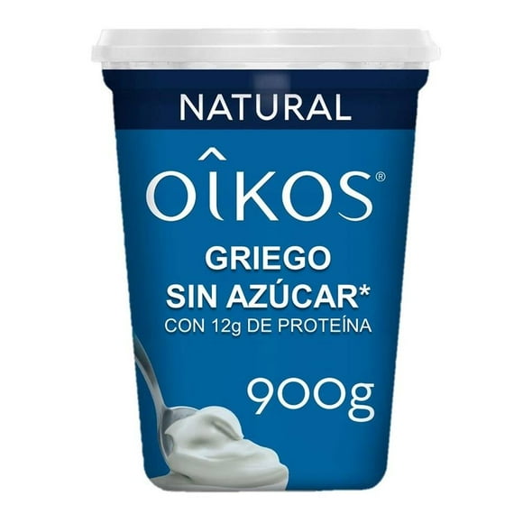 Yoghurt griego Oikos natural sin azúcar añadida con 12 g de proteína 900 g