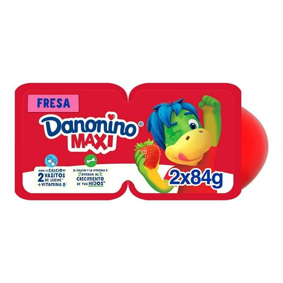 Queso petit suisse Danonino maxi fresa 2 pack