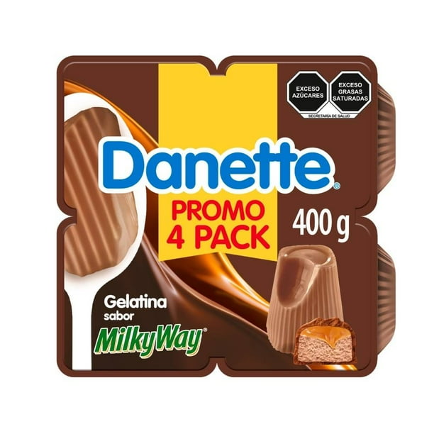 Gelatina de leche Danette Milky Way 4 pzas con 100 g c/u