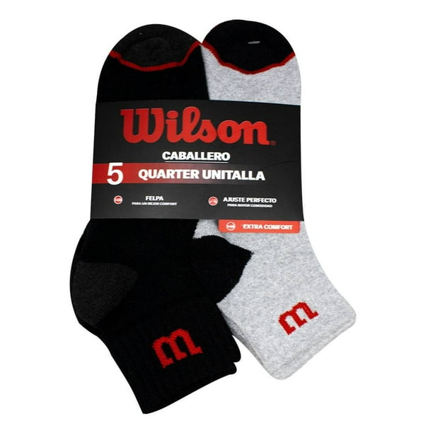 Calcetas Wilson para Hombre, Paquete de 5 pzas Combinado Unitalla