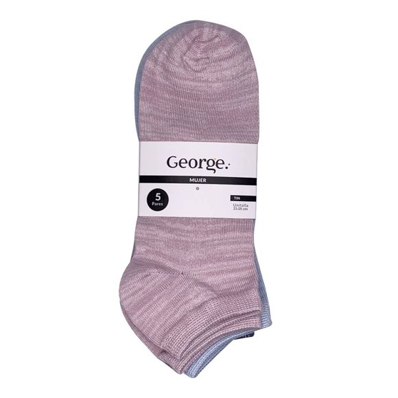 Tines George para Mujer, Jaspes Multicolor 5 Pares Unitalla