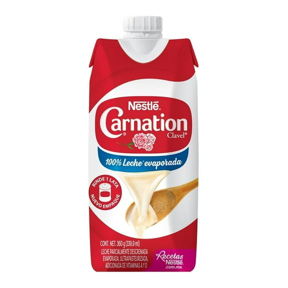 Leche evaporada Nestlé Carnation Clavel original 360 g