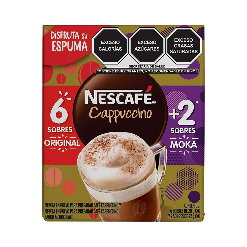 Cappuccino Original Nescafé 24 pzas + 6 pzas Moka