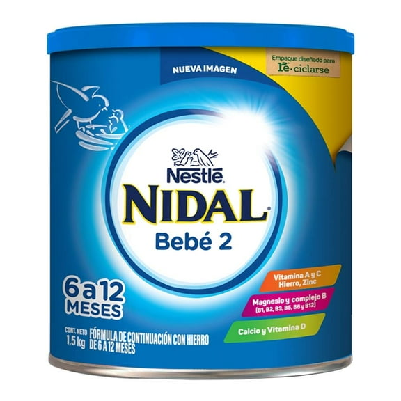 Fórmula de continuación Nidal Nidal bebé 2 de 6 a 12 meses 1.5 kg