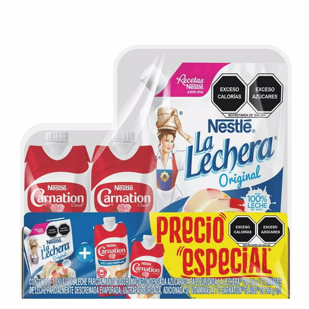 2 Pack LA LECHERA Leche Condensada + Leche Evaporada -1150gr