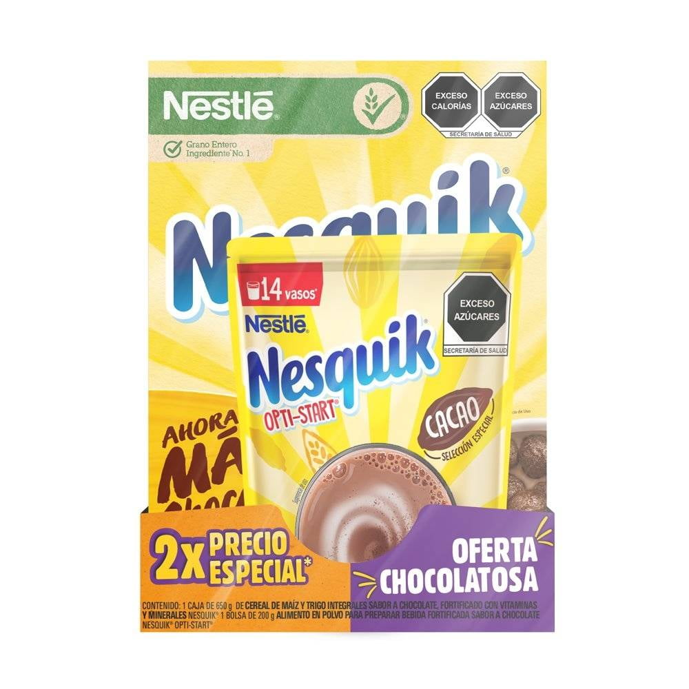 Cereal De Maíz Y Trigo Sabor Chocolate Nesquik Nestle