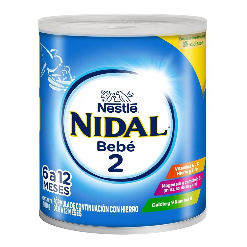 Fórmula de continuación Nestlé Nidal bebé 2 de 6 a 12 meses 400 g
