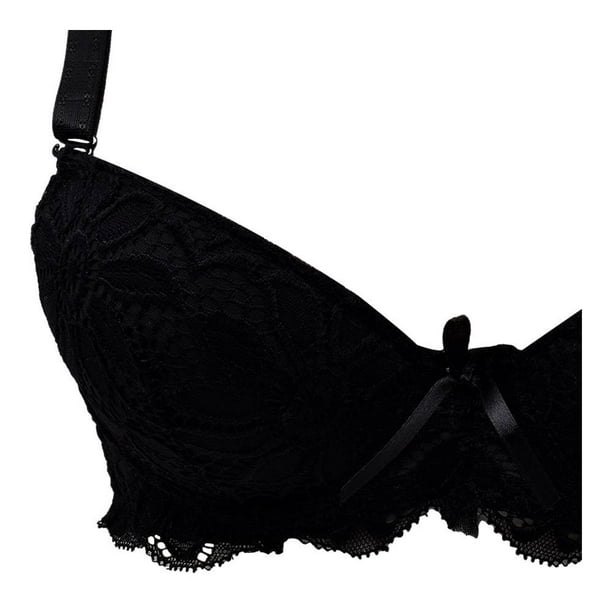 Brasier Secret Treasures Intimates con Encaje y Moño Negro Talla