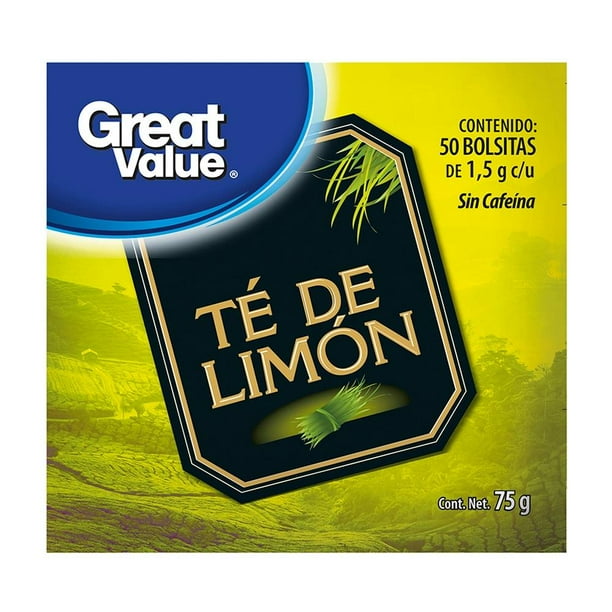 Té Great Value limón 50 pzas