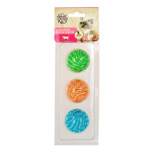 Pelotas para Gato Special Kitty Multicolor 3 Piezas