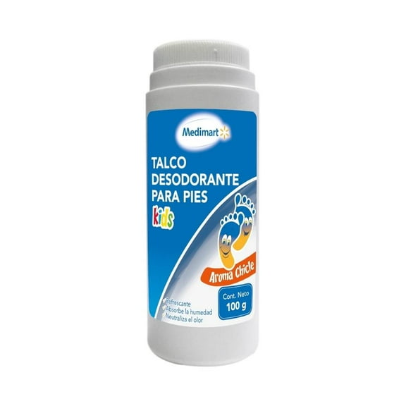 Talco desodorante Medimart para pies kids aroma chicle 100 g