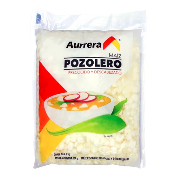 Maíz pozolero Aurrera precocido y descabezado 1 kg