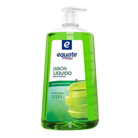 Jabón líquido para manos Equate manzana verde 1.2 l