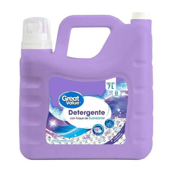 Detergente líquido Great Value rocío de primavera 7 l