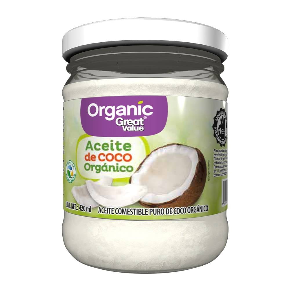 Aceite de coco Great Value orgánico 420 ml