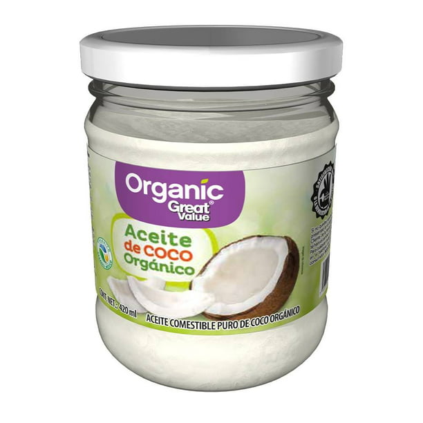 Aceite de coco Great Value orgánico 420 ml