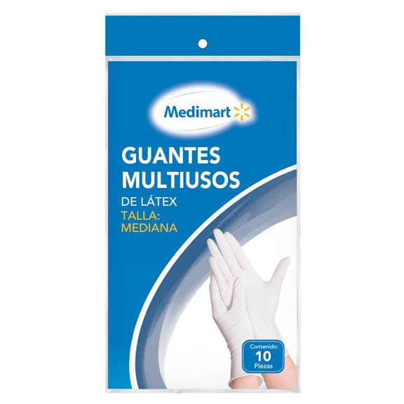 Guantes de látex Medimart Talla M multiusos 10 piezas