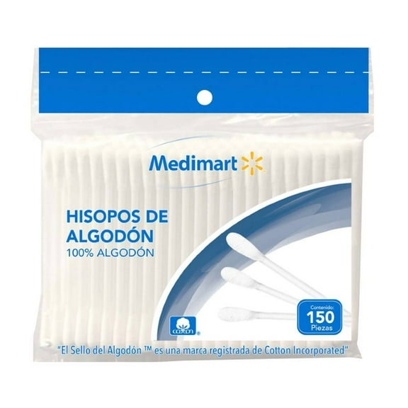 Hisopos de algodón Medimart con 150 pzas