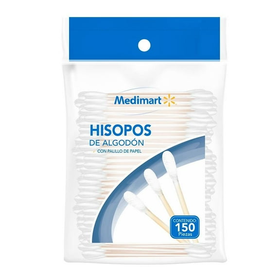 Hisopos Medimart de algodón 150 pzas