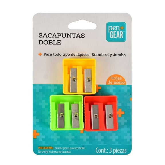 Sacapuntas Pen+Gear Multicolor 3 Piezas