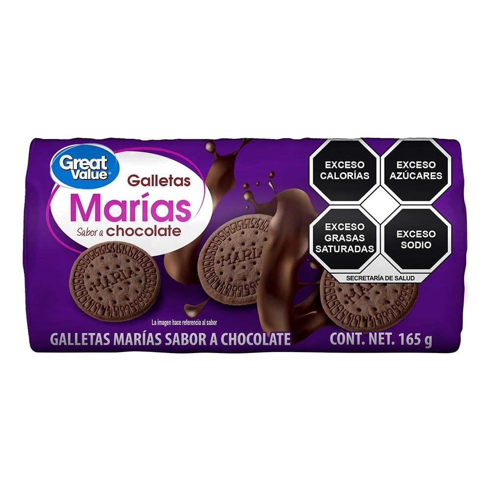 Galletas Great Value Marias Sabor Chocolate 165 G Walmart 3236