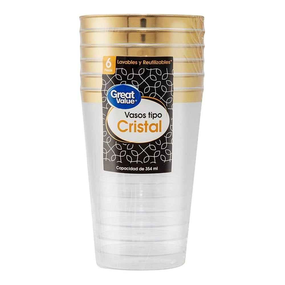 Vaso de cristal reutilizable 