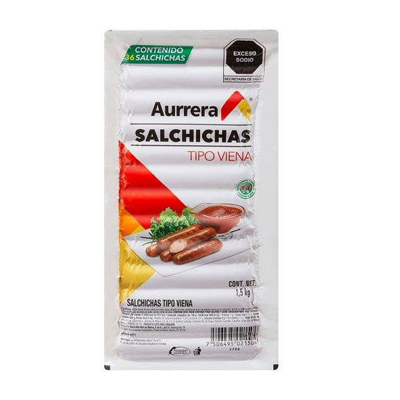 Salchicha tipo viena Aurrera 1.5 Kg