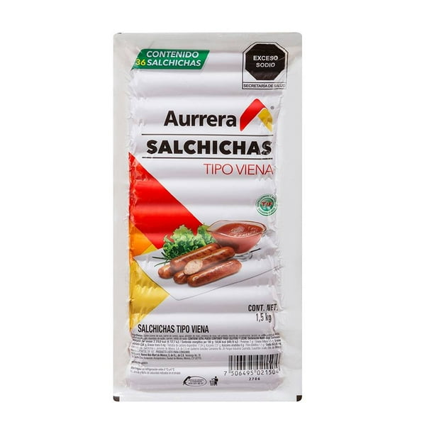 Salchicha tipo viena Aurrera 1.5 Kg