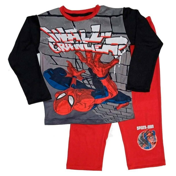 Pijama Spiderman Talla 4 Manga Larga con Estampado Rojo