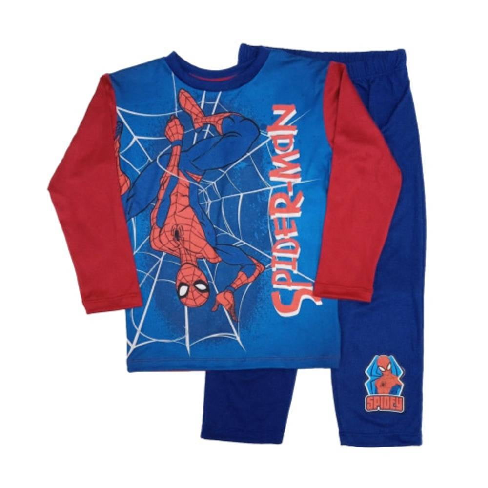 Pijama Spiderman Talla 10 Manga Larga con Estampado Azul