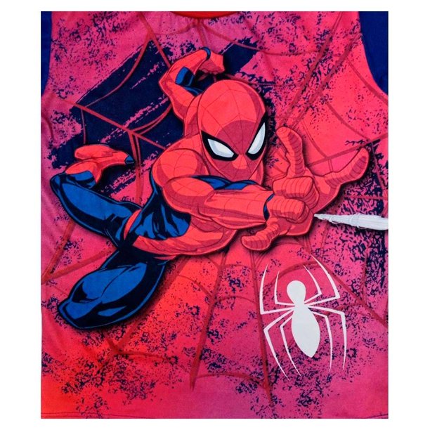 Pijama Spiderman Talla 10 Manga Larga con Estampado Azul