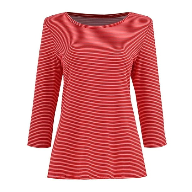 Playera Simply Basic Talla G Cuello Redondo Rojo