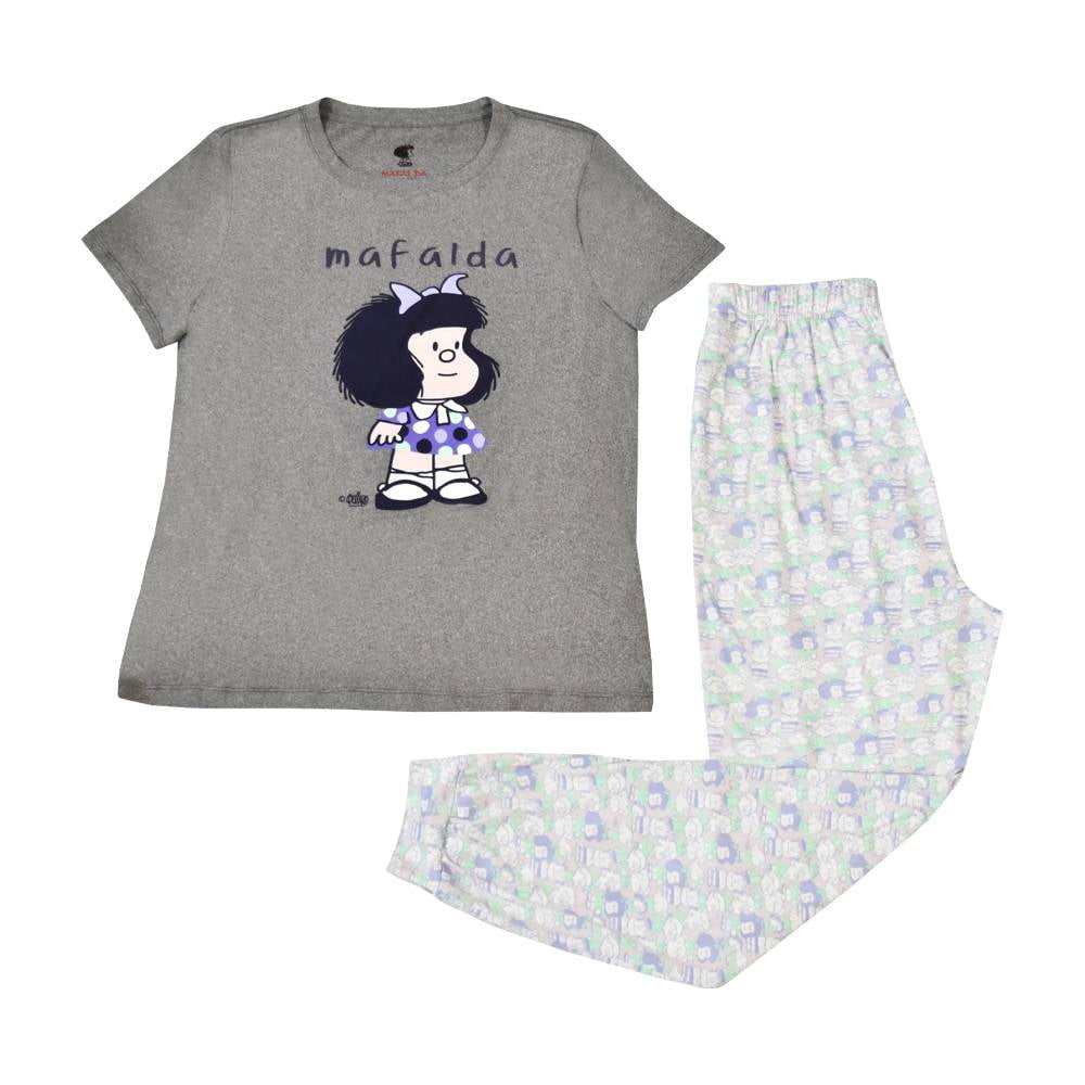 Pijama Mafalda CH con Jaspeada Lila |