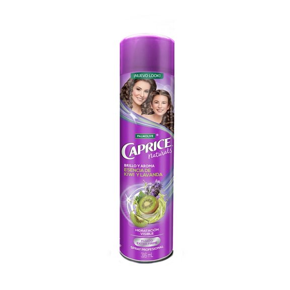 Spray para Cabello Palmolive Caprice Naturals Brillo y Aroma Esencia de Kiwi y Lavanda 316 ml