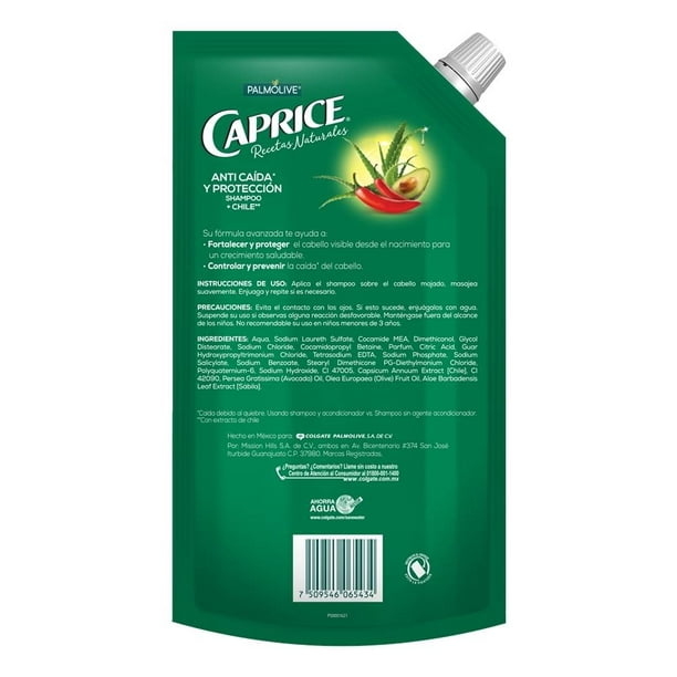 Shampoo Palmolive Caprice anti caída y protección más chile 300 ml | Walmart