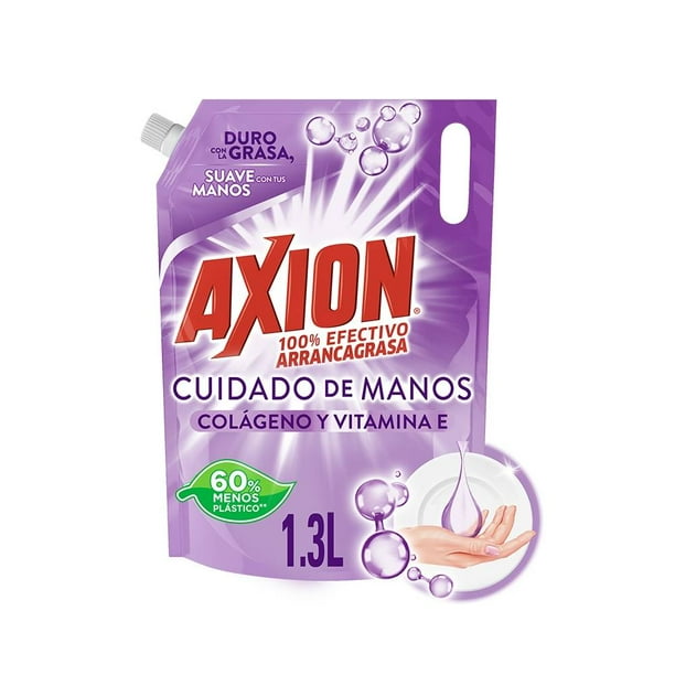 Lavatrastes líquido Axion Rellena Pack toque de crema con colágeno 1.3 l